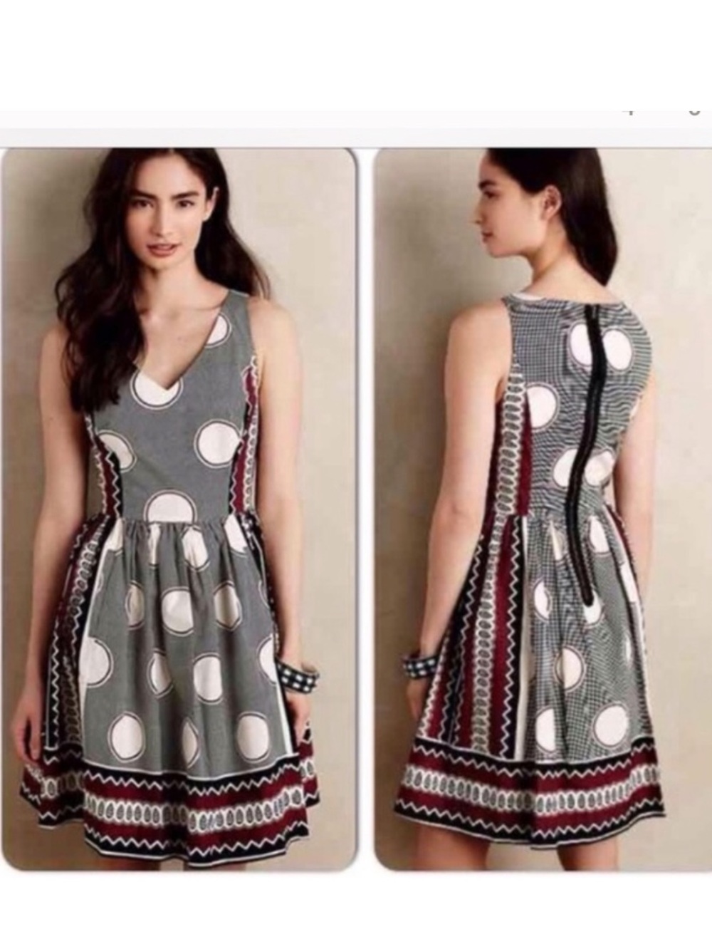 MAEVE Moon Song Anthropologie A-Line Dress Women’s Size 8 Geometric Pattern